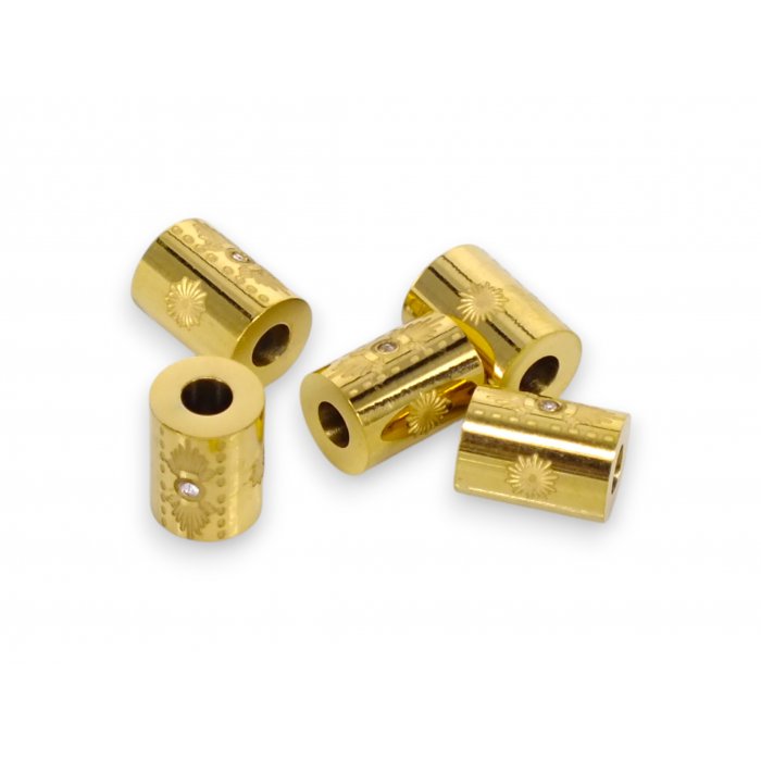 Korálka 8x6mm CHIRURGICKÁ OCEĽ, 1ks (ch1723g)